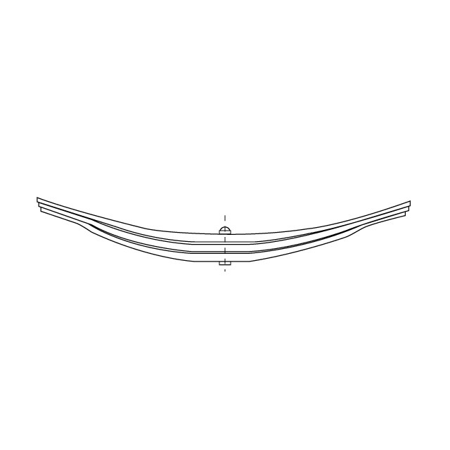 REAR SINGLE LEAF SPRING - O.E REF - HLK6210