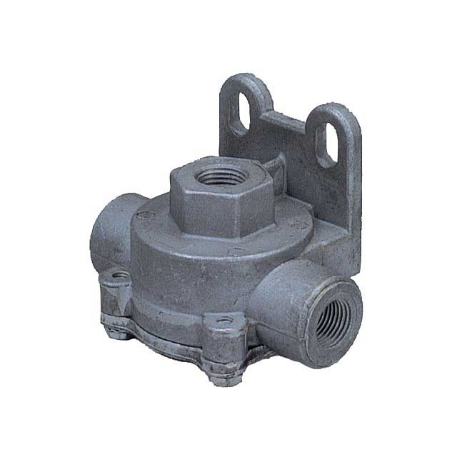 QUICK RELEASE VALVE SUPPLY PORT 1/2 IN NPTF DELIVERY PORT 3/8 IN NPTF EXHAUST PORT 3/8 IN NPTF