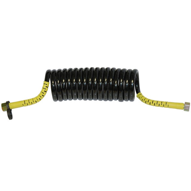AIR COIL YELLOW TAIL WITH 2 X M18F FITTINGS 3M WORKING LENGTH