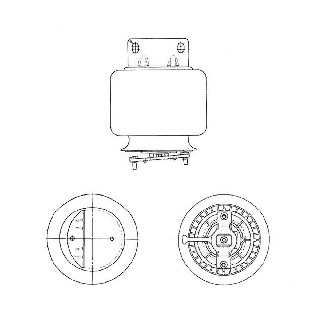 AIR SPRING COMPLETE ASSEMBLY RH BRACKET TO SUIT HENDRICKSON FITTING KIT NOT CURRENTLY SPECIFIED - O.E REF - 1702615