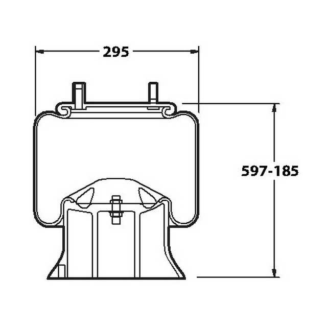 AIR SPRING COMPLETE ASSEMBLY TO SUIT VOLVO FITTING KIT NOT CURRENTLY SPECIFIED - O.E REF - 3930425