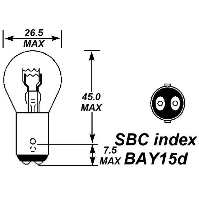 SBC 334 24V 21/5W BULB