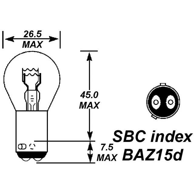 SBC 566 12V 21/4W BULB