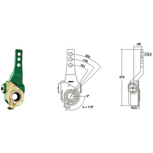 MEI SLACK ADJUSTER - TRAILER - O.E REF - 21222873