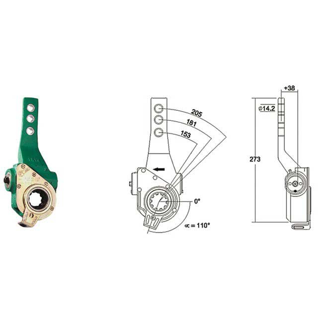 MEI SLACK ADJUSTER - TRAILER - O.E REF - 21222874