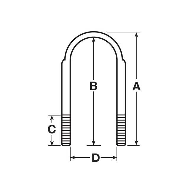 “U” BOLT ASSEMBLY (M24 X 305MM) - O.E REF - 1359681